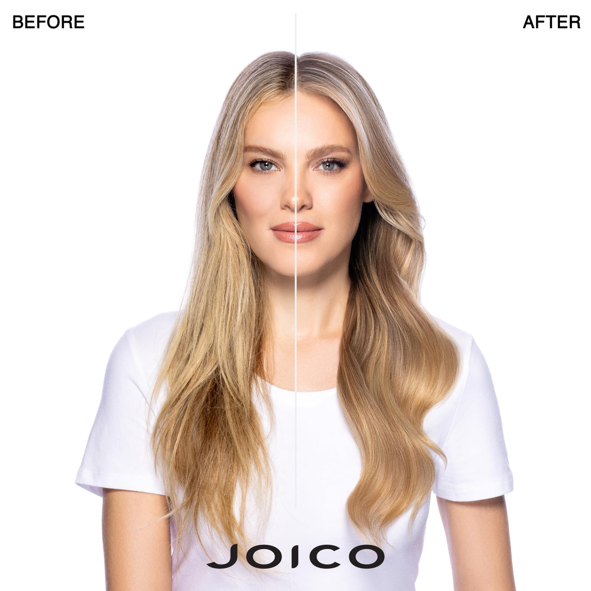 Joico shampoo pump dispensing product with visible creamy lather