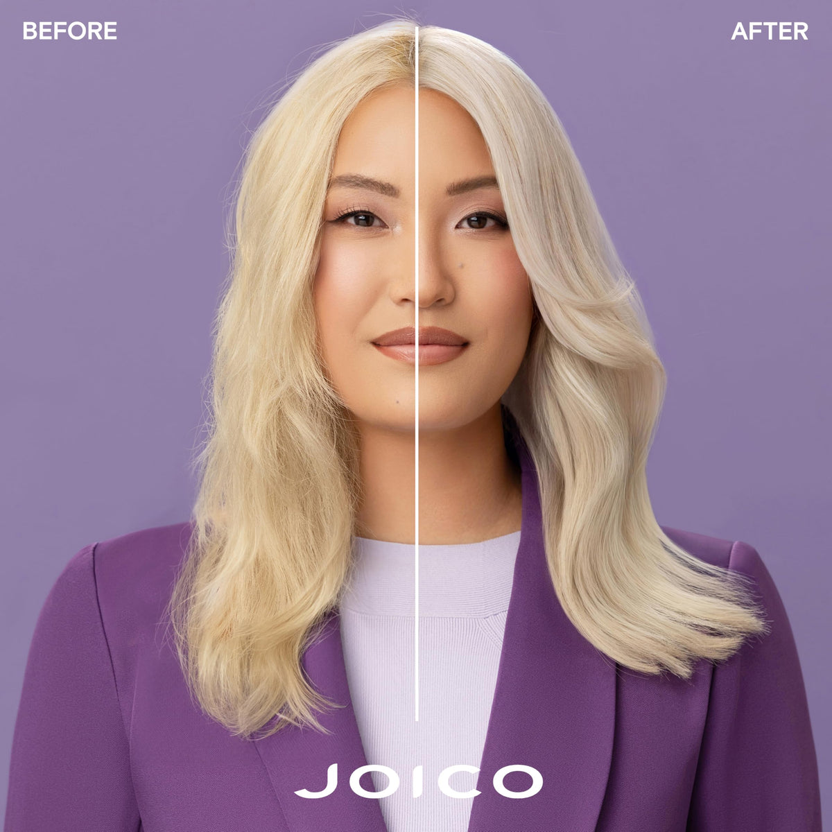 Joico masque creamy violet texture close-up for smooth conditioning