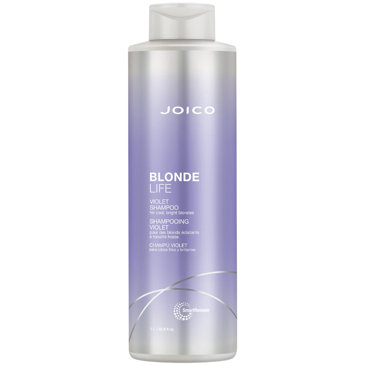 Joico front bottle showing label and purple shampoo for brand clarity and recognition