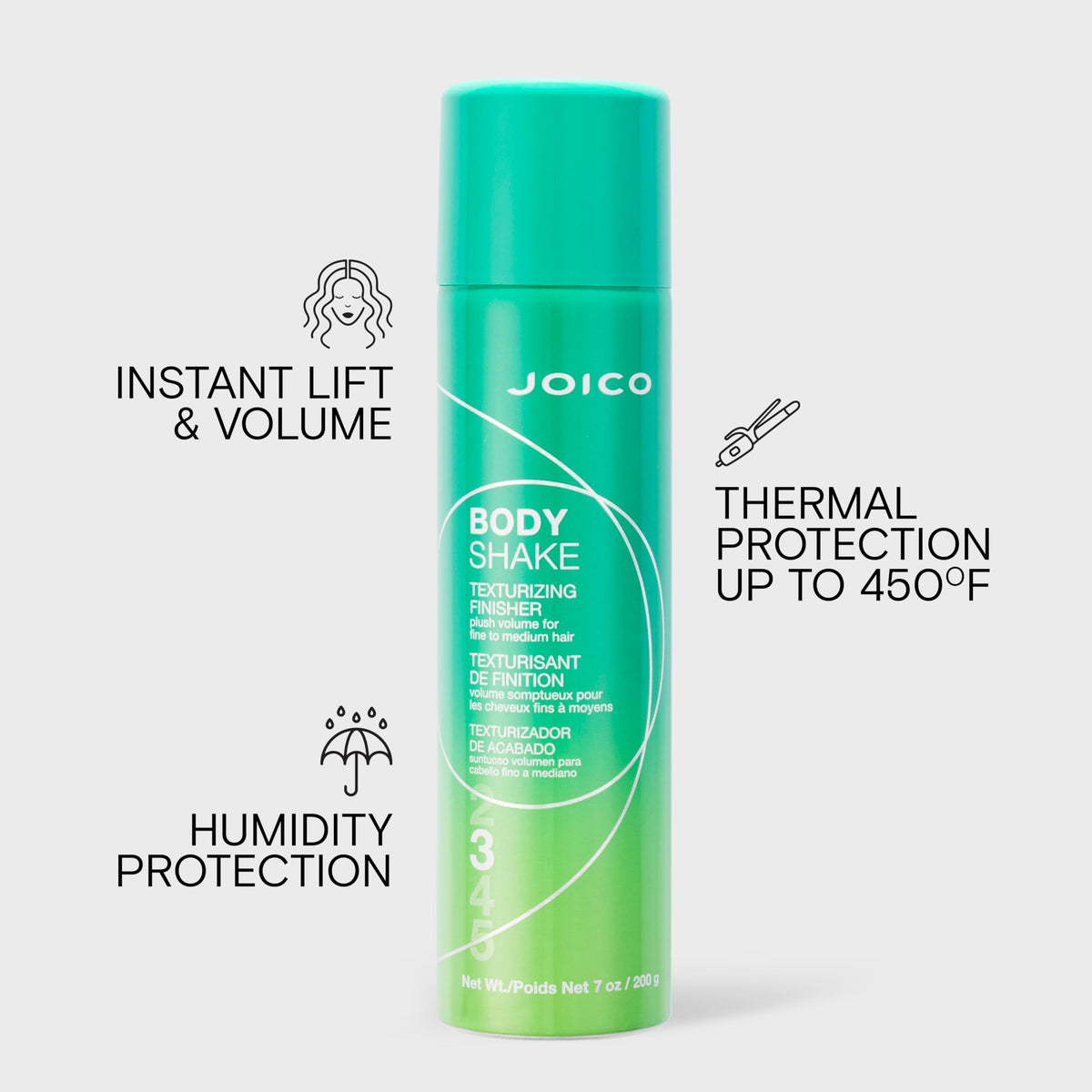 Joico mist spraying to show airy texture and instant lift