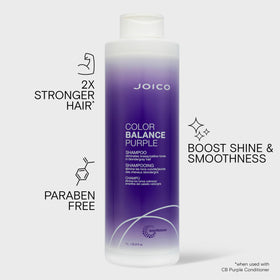 Close-up lather of Joico shampoo highlighting violet pigments that neutralize brass