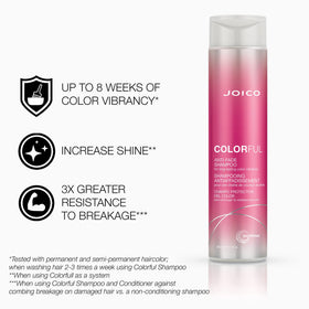 Joico label detail highlighting sulfate-free formula and protection