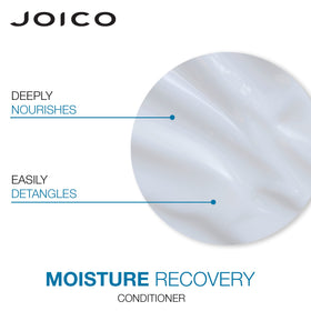 Joico conditioner being rinsed to reveal smooth hair