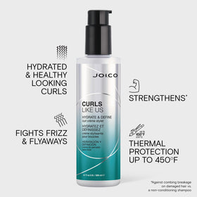 Joico pump dispensing crème illustrating controlled amount and reduced waste benefit
