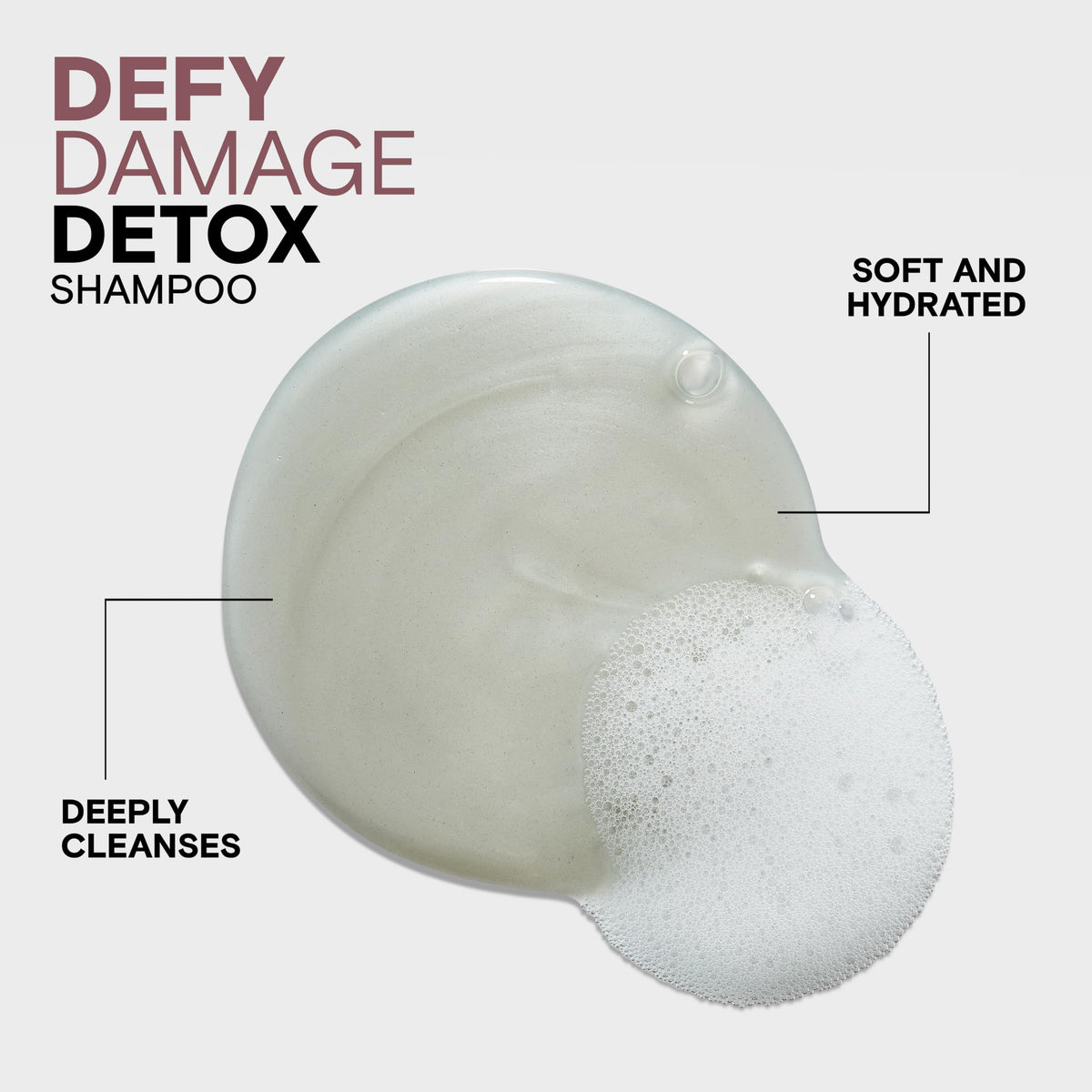 Joico shampoo lather in hand during shower for deep cleanse