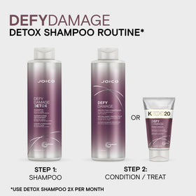Joico bottle on bathroom shelf styled for color-care routine