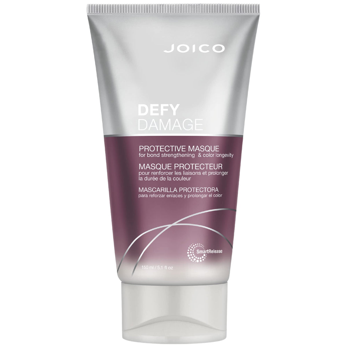 Joico product front shot showing packaging and protective masque benefits