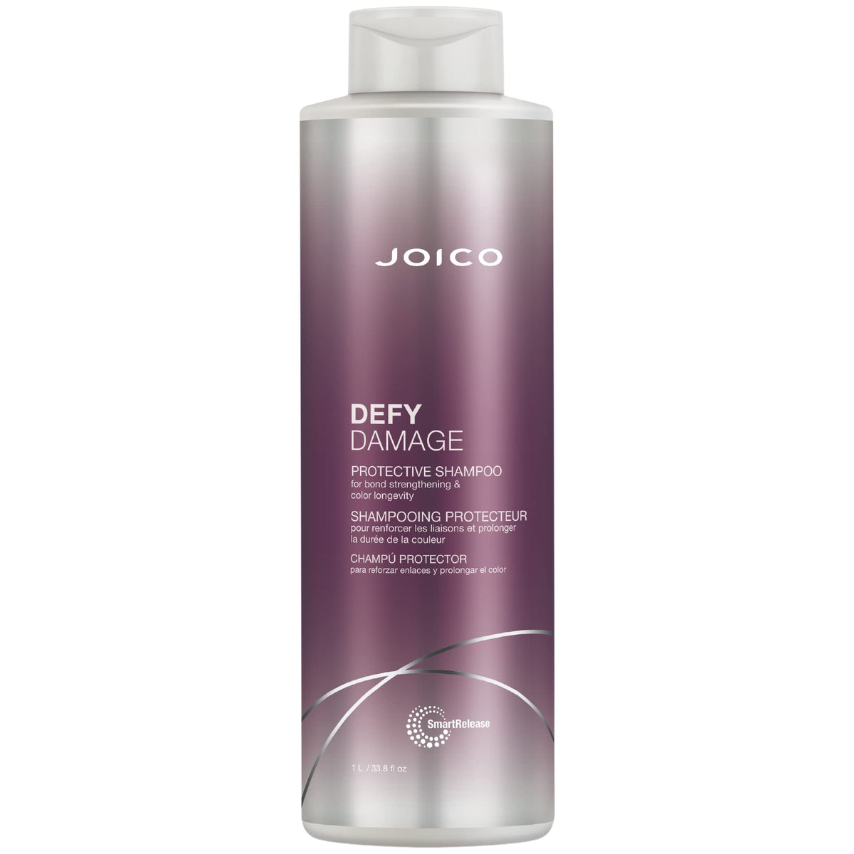 Joico Defy Damage front packaging showing full bottle and branding benefits