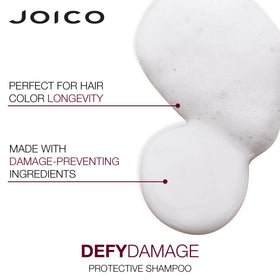 Joico before and after hair comparison showing reduced frizz benefit