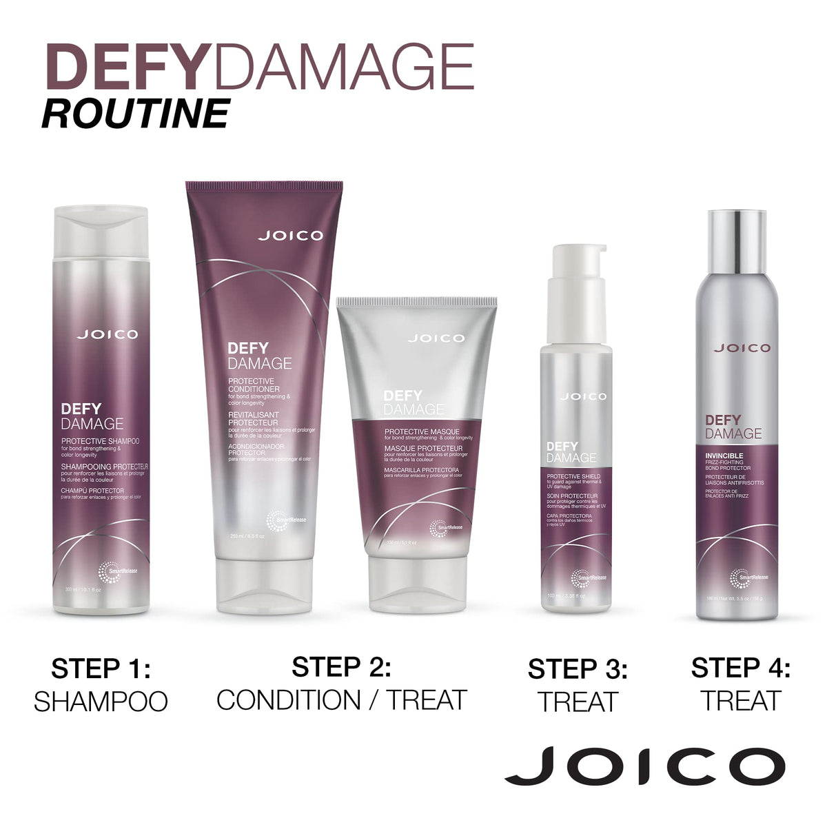 Joico styled hair in lifestyle scene showing color longevity benefit