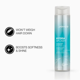 Joico HydraSplash light conditioner creamy close-up on finger, illustrates easy detangling