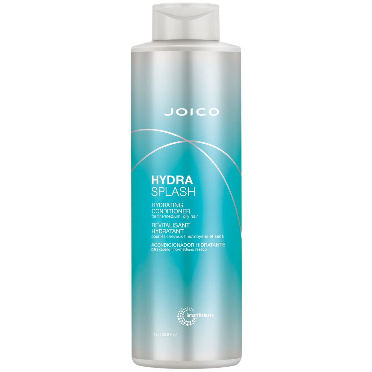 Joico HydraSplash front packaging showing 33.8 oz bottle and label benefit