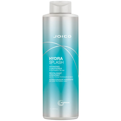Joico HydraSplash front packaging showing 33.8 oz bottle and label benefit