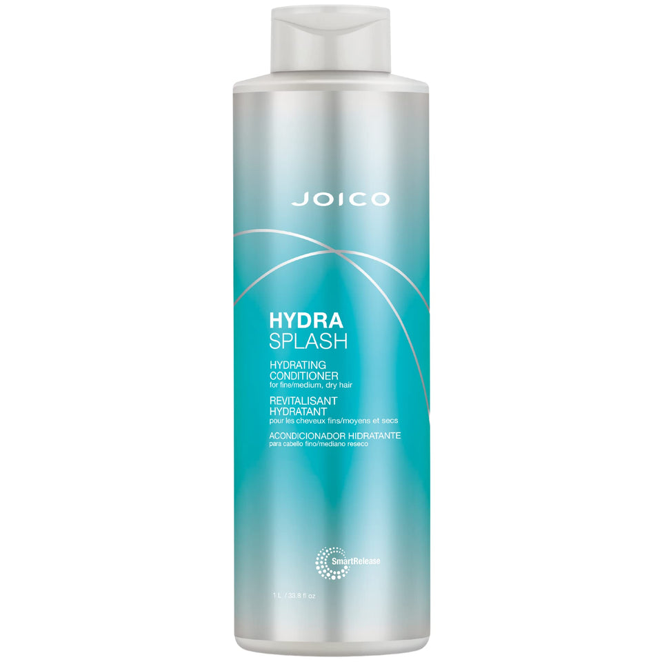 Joico HydraSplash front packaging showing 33.8 oz bottle and label benefit