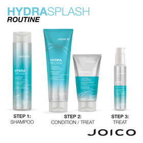 Joico HydraSplash product group in lifestyle scene, communicates hydrated, beachy look