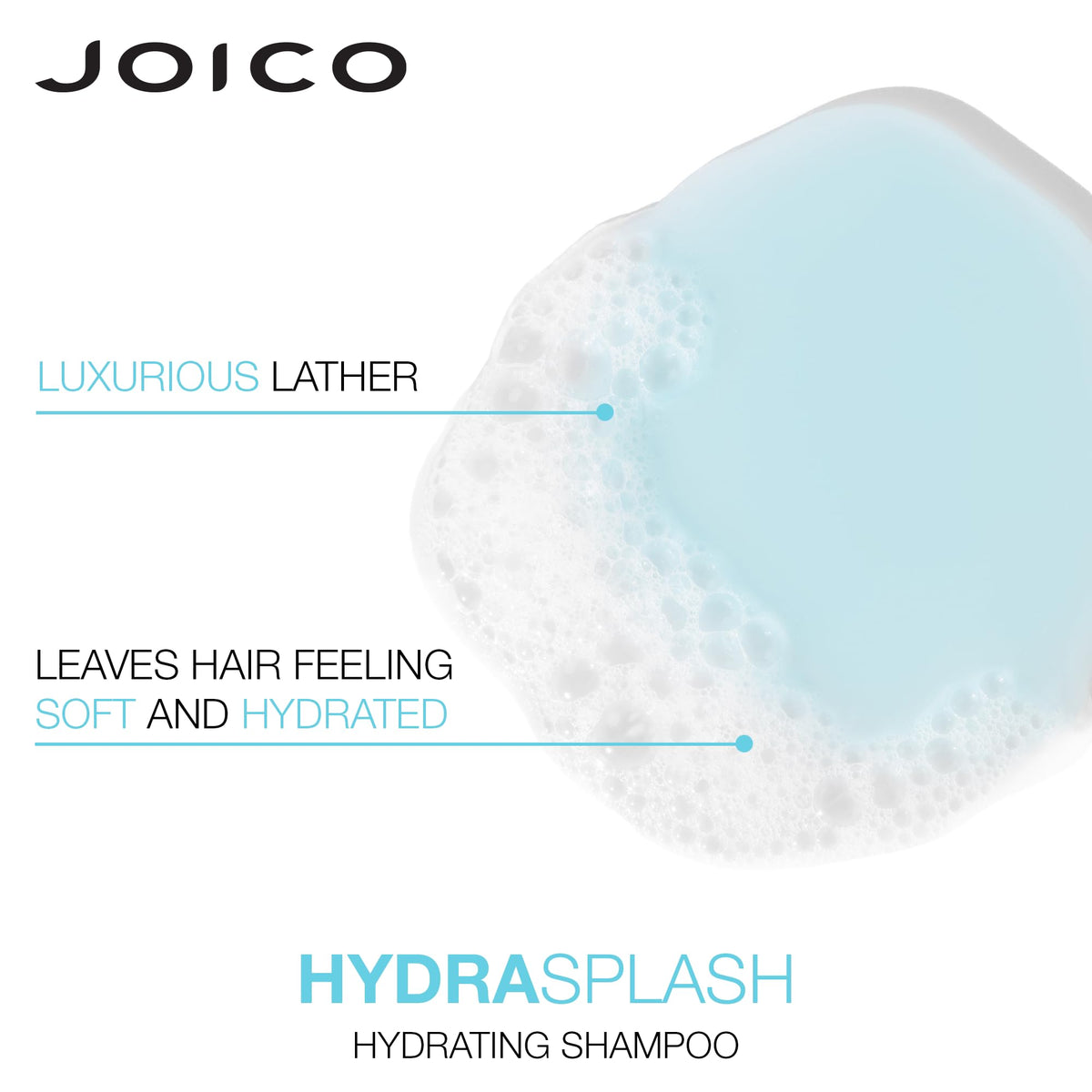 Joico shampoo pour action into palm illustrating easy application