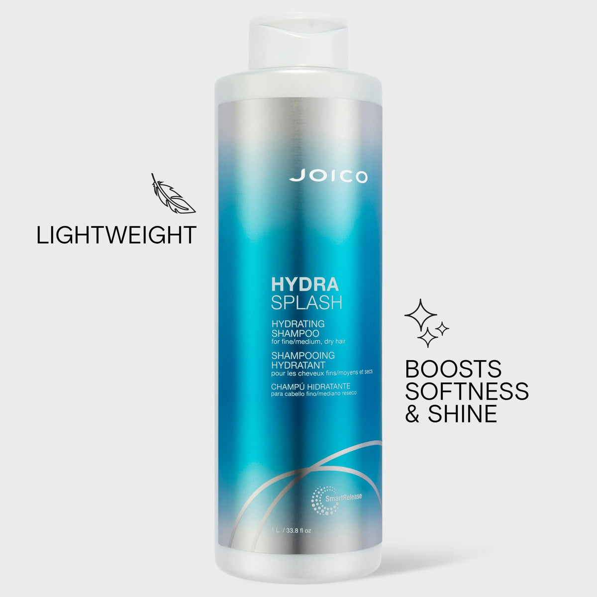 Joico shampoo texture close-up highlighting lightweight formula hydration benefit