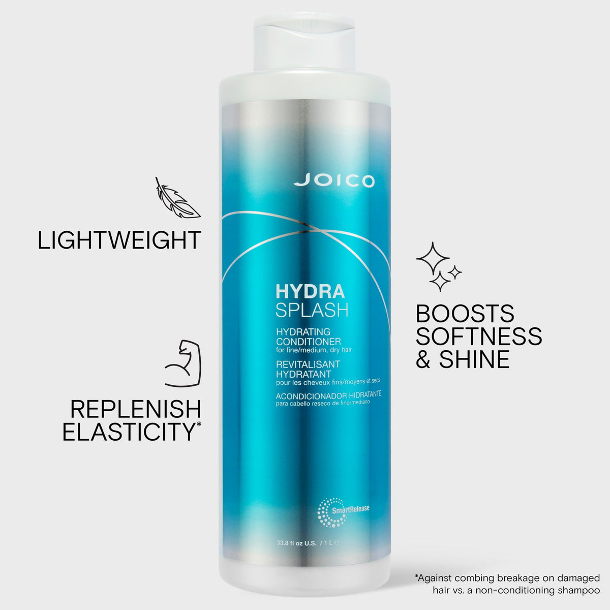 Joico HydraSplash texture close-up showing lightweight cream consistency