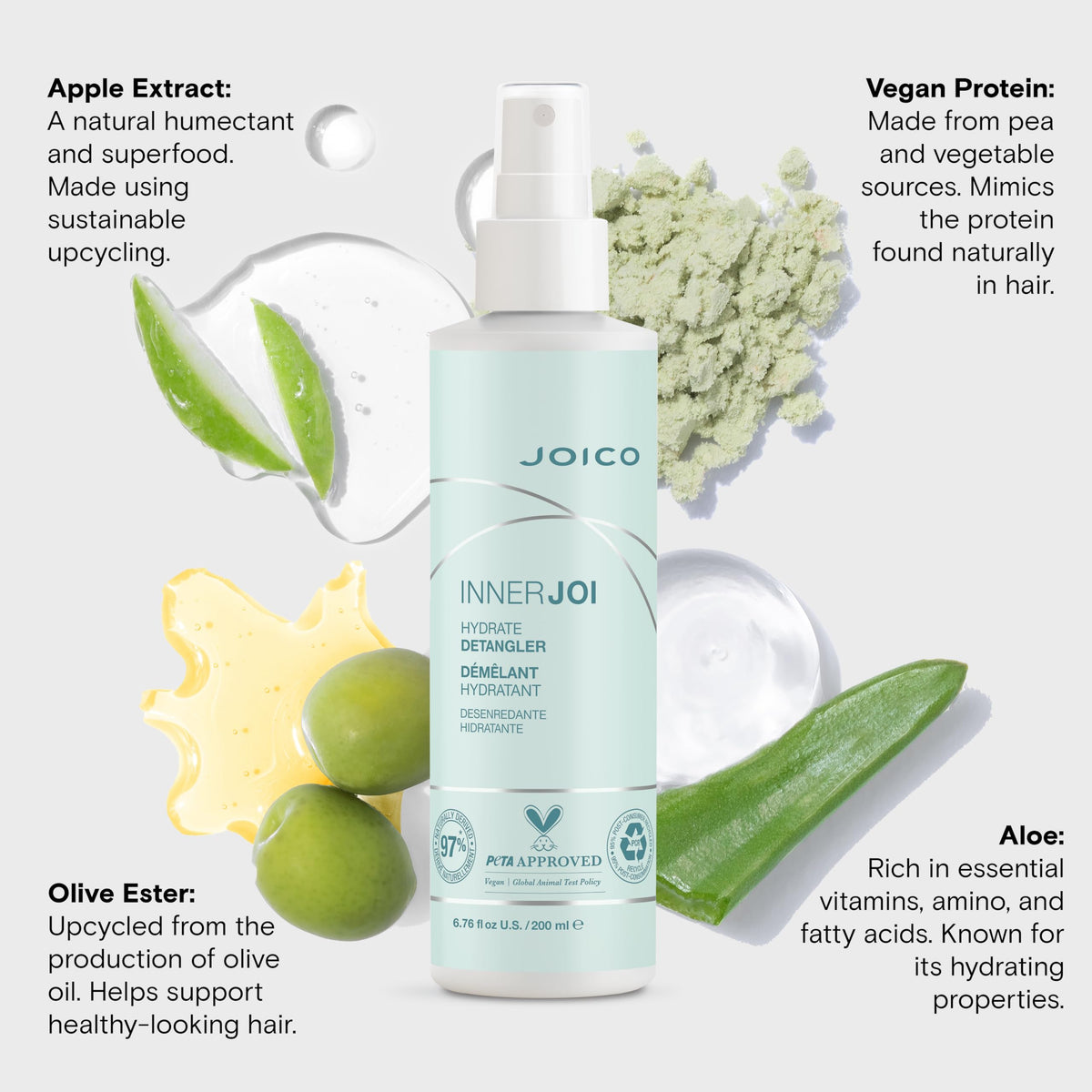 joico innerjoi in hand size scale, travel friendly 6.7 oz convenience