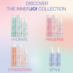 joico innerjoi lifestyle bathroom shelf with other products, organized routine boost