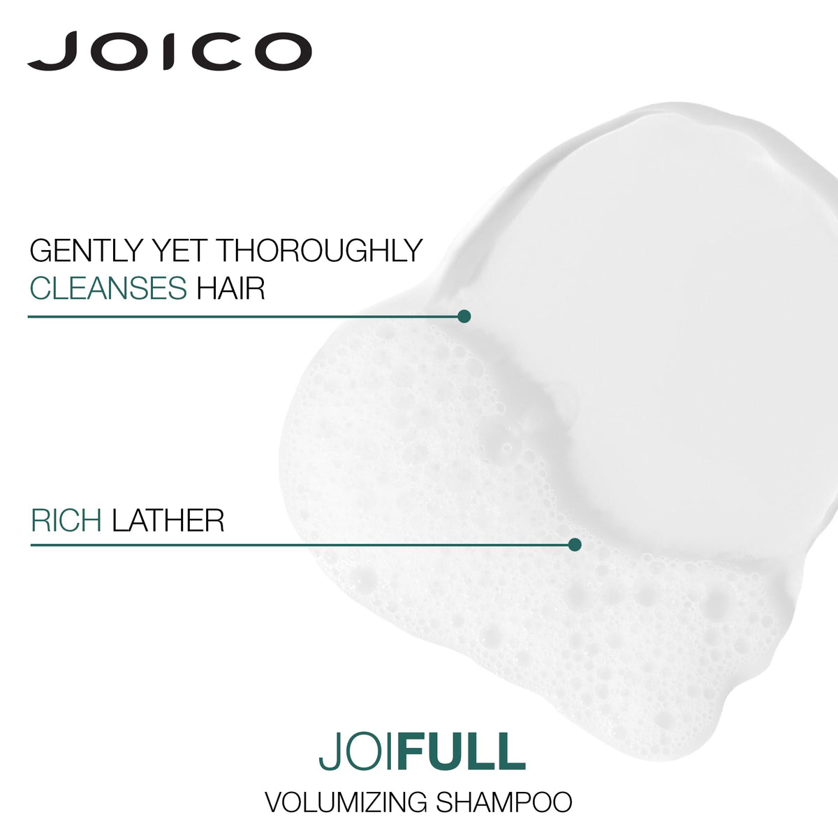 Joico JoiFULL before and after scale showing fuller-looking hair effect