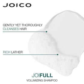 Joico JoiFULL before and after scale showing fuller-looking hair effect