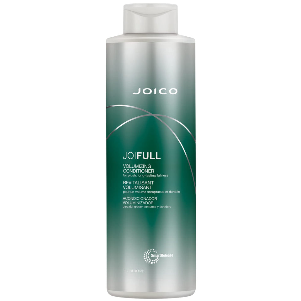 Joico JoiFULL front bottle showing label and size for clear identification and benefit