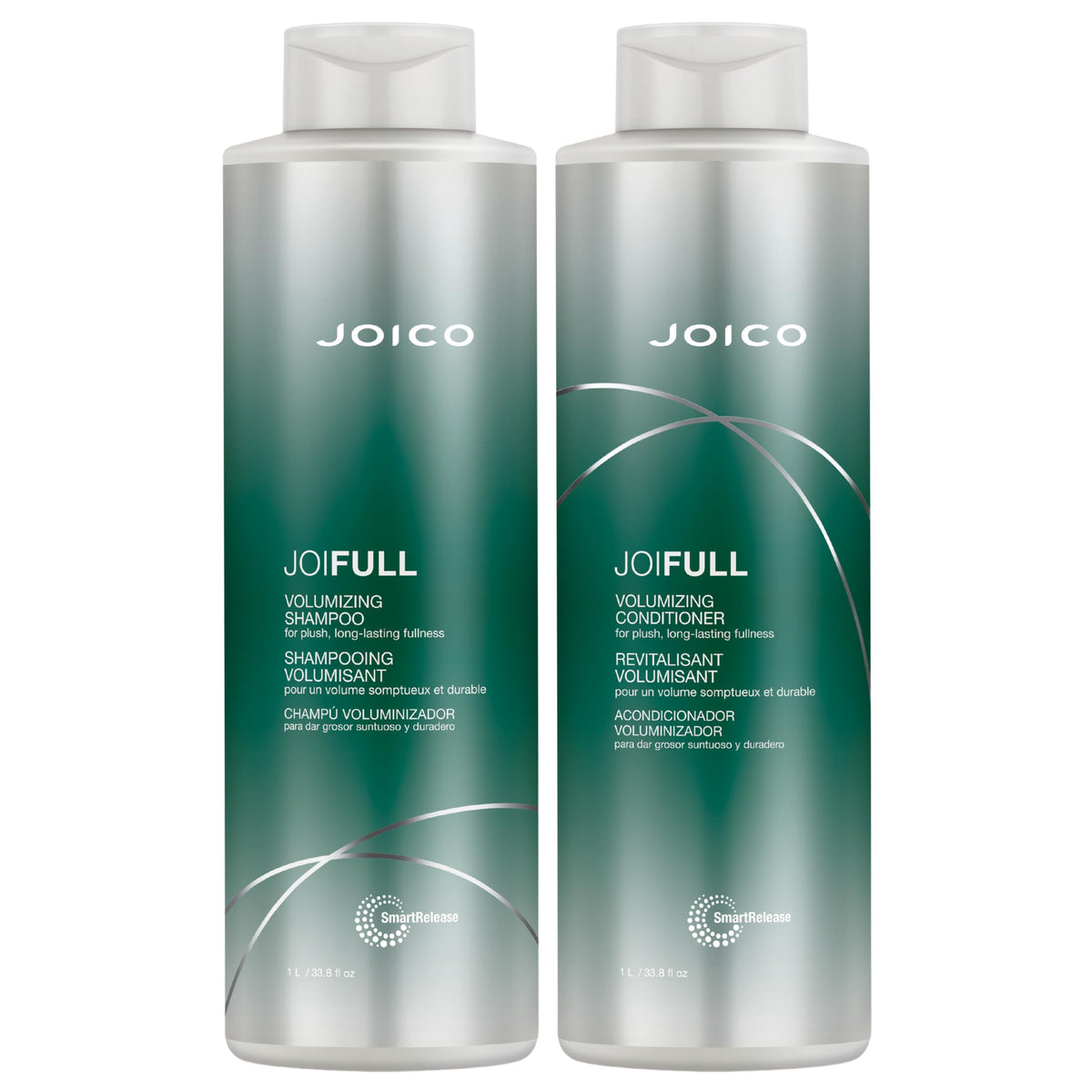 Joico front packaging showing both JoiFULL bottles and product benefit