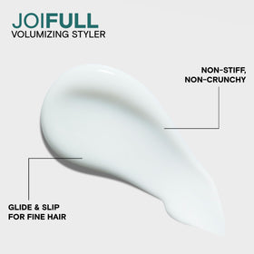 Joico JoiFULL applied during blowout demonstrating lift and long-lasting volume benefit