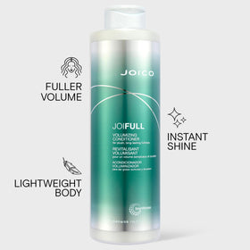 Joico JoiFULL conditioner texture close-up demonstrating lightweight, non-greasy formula