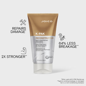 Joico K-PAK being applied to towel-dried hair by hands demonstrating easy five-minute use