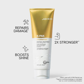 Joico K-PAK being applied to mid-lengths and ends, showing improved manageability benefit