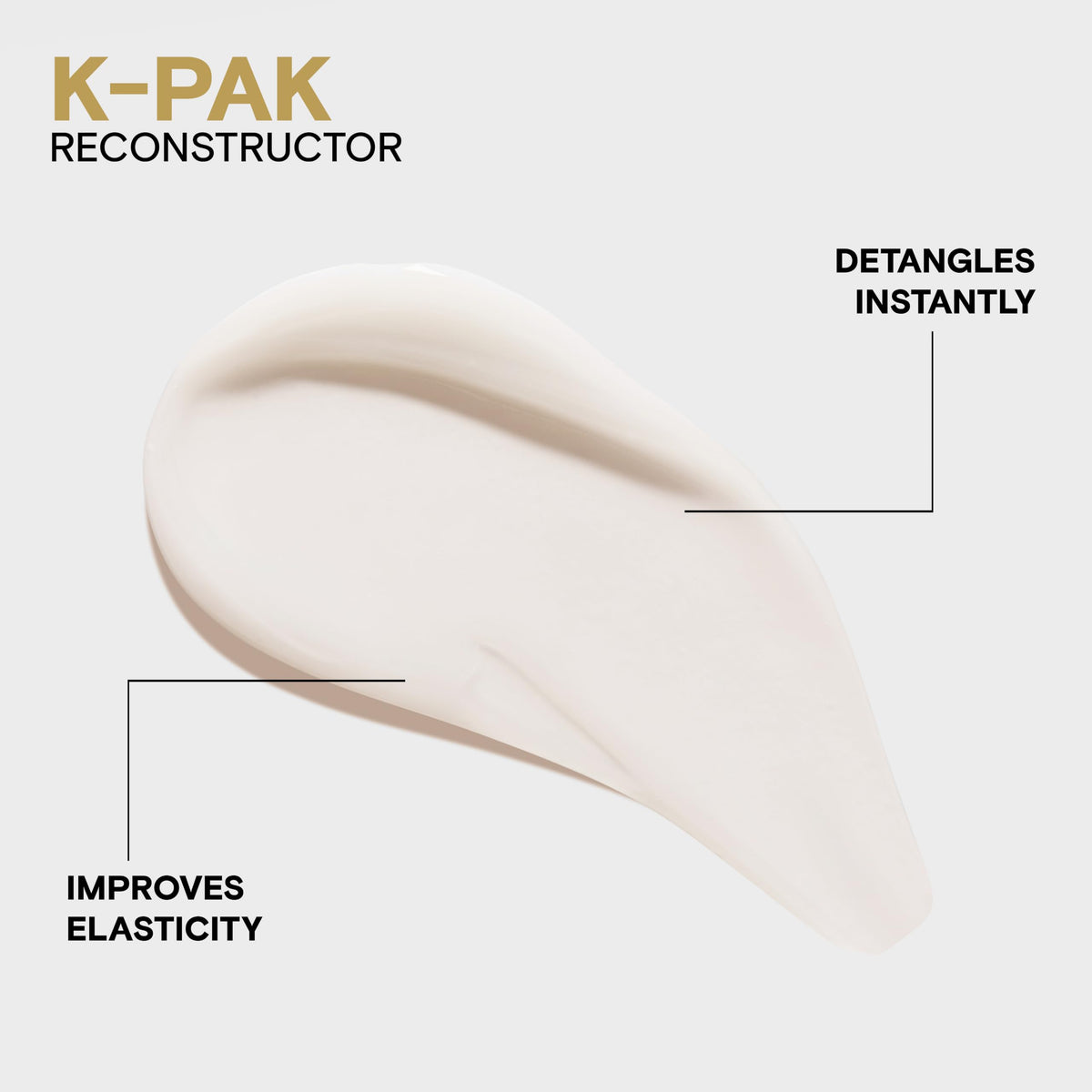 Before and after hair image with Joico K-PAK showing visibly stronger, smoother strands