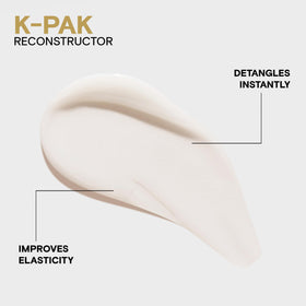 Before and after hair image with Joico K-PAK showing visibly stronger, smoother strands