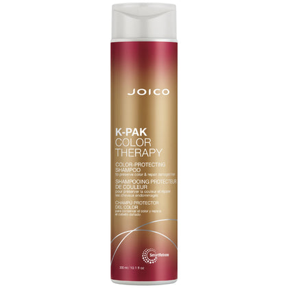 Joico front bottle showing K-PAK Color Therapy for protecting color and shine
