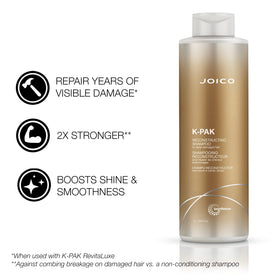 Joico K-PAK ingredients label detail showing keratin peptide and guava extract
