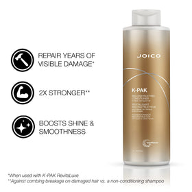 Joico K-PAK bottles beside common items for size comparison and value