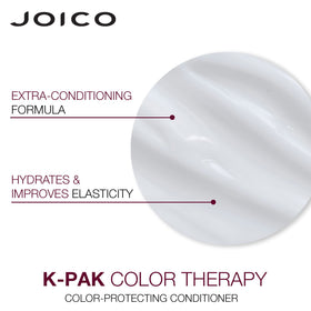 Joico K-PAK bottles held in hands for size comparison and practical at-home use