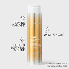 Joico shampoo texture close-up highlighting creamy formula for nourishing, smoothing benefit