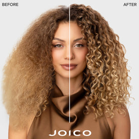 Close-up of Joico K-PAK cream texture highlighting rich formula for deep conditioning