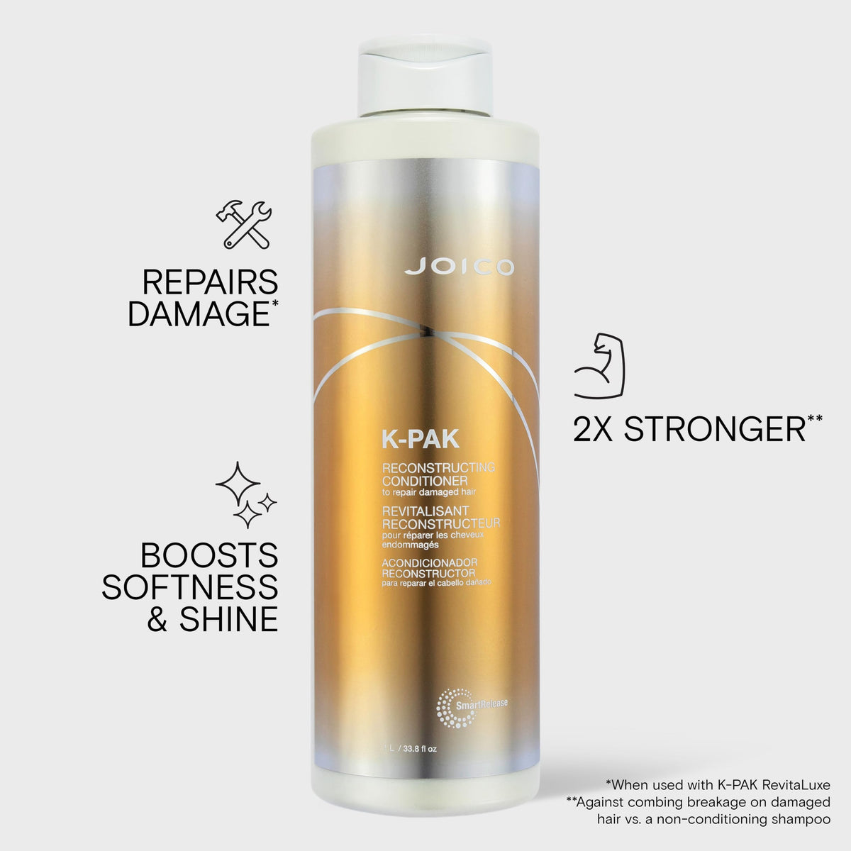 Joico K-PAK creamy texture on hand illustrating smooth spreadability