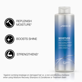 Joico shampoo being dispensed showing lightweight lather for gentle cleansing