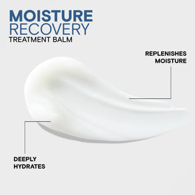 Joico balm being applied to damp hair demonstrating quick five-minute treatment
