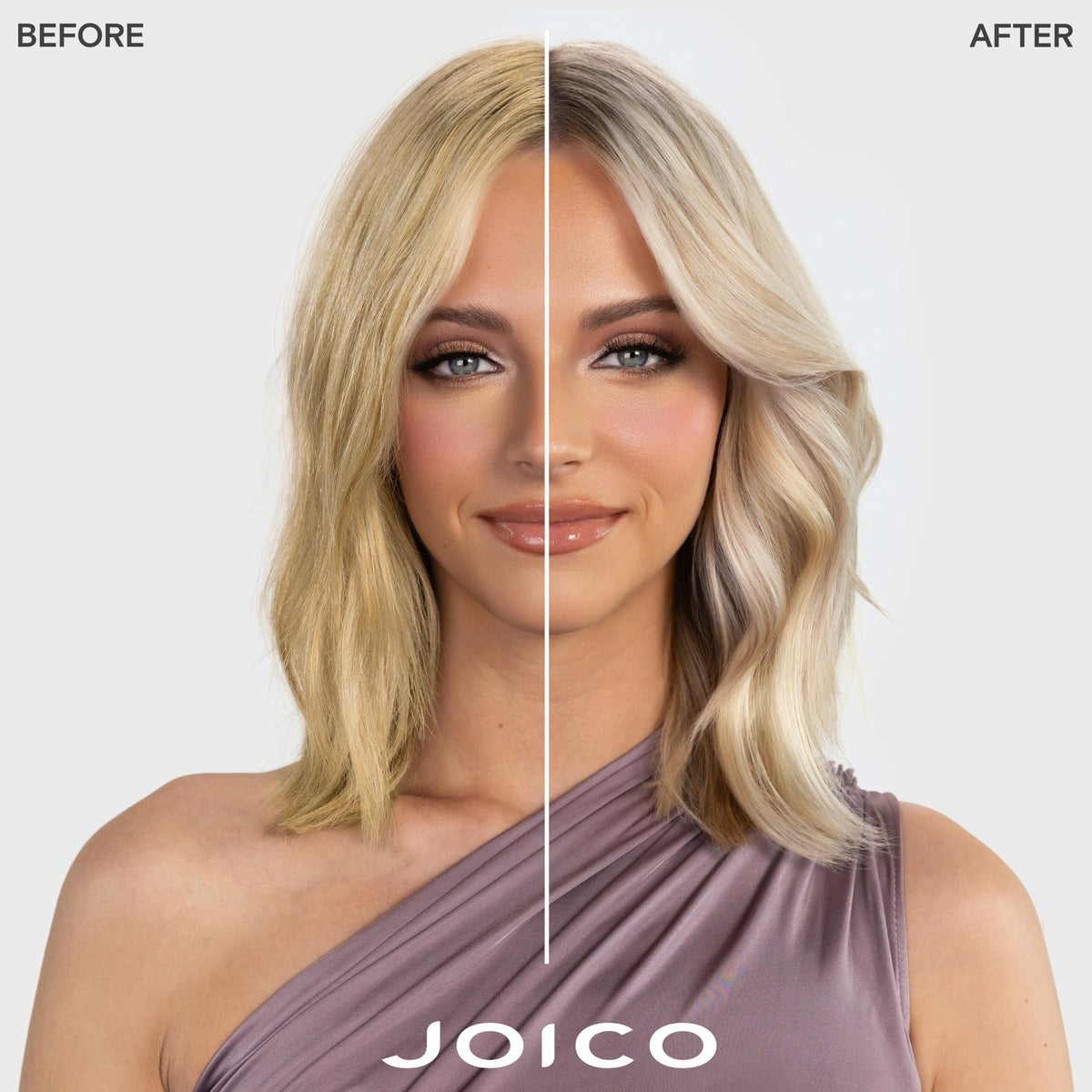 Joico purple shampoo creamy lather demonstrating toning action