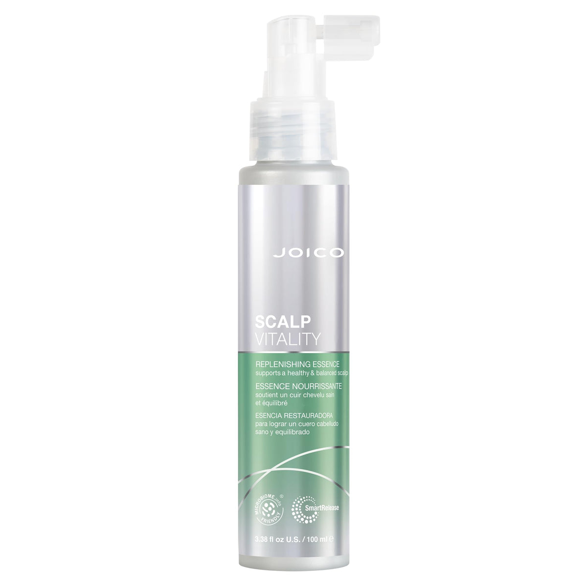 Joico front bottle view showing calming scalp treatment benefits