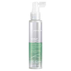 Joico front bottle view showing calming scalp treatment benefits
