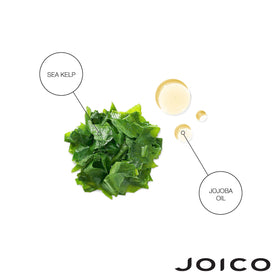 Joico bottles in hand showing actual product size
