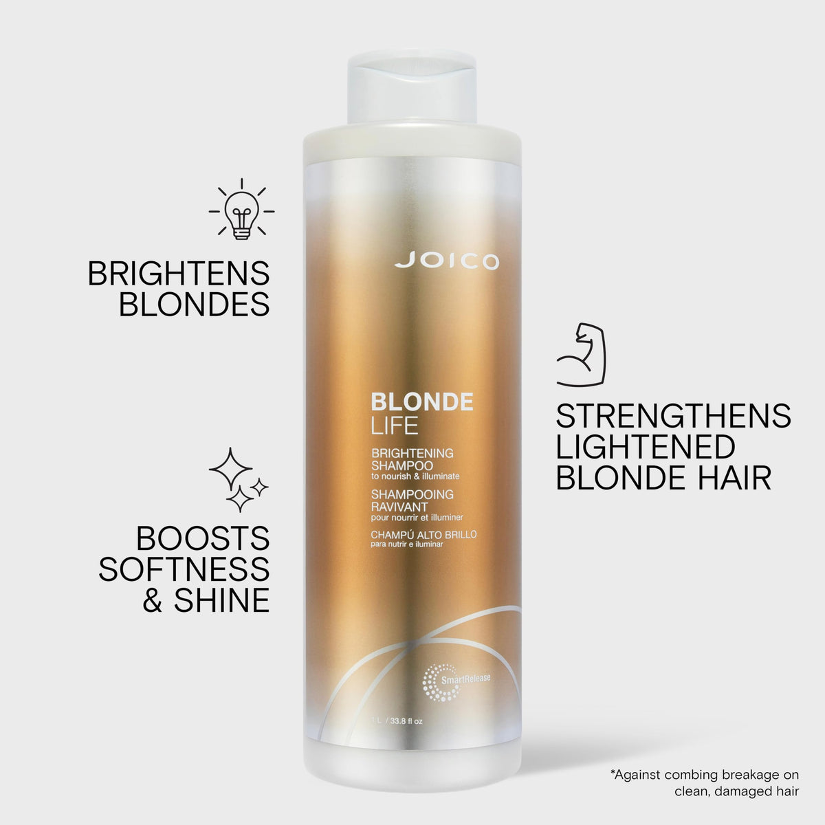 Joico texture foam lather in hand showing rich bubbles and gentle cleansing benefit