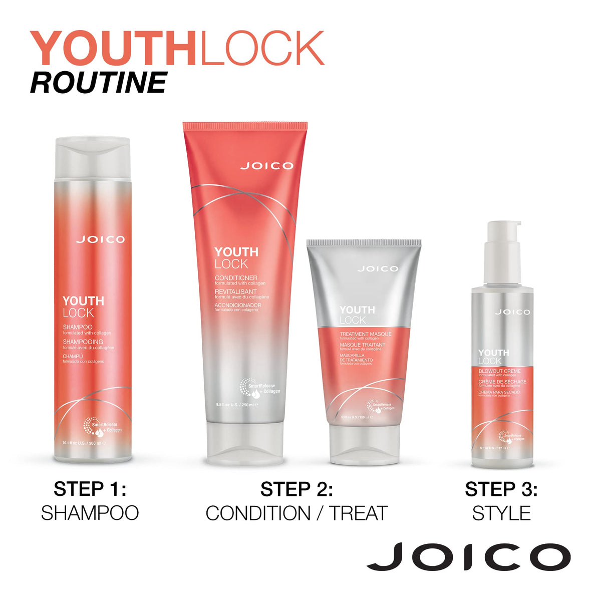 joico before and after hair shine showing improved manageability