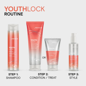 Joico YouthLock used in salon blowout demonstrating lifted volume